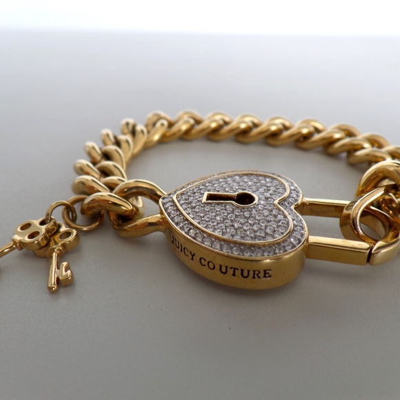 Gold Heart-Shaped Juicy Couture Bracelet - Picture 3 of 3